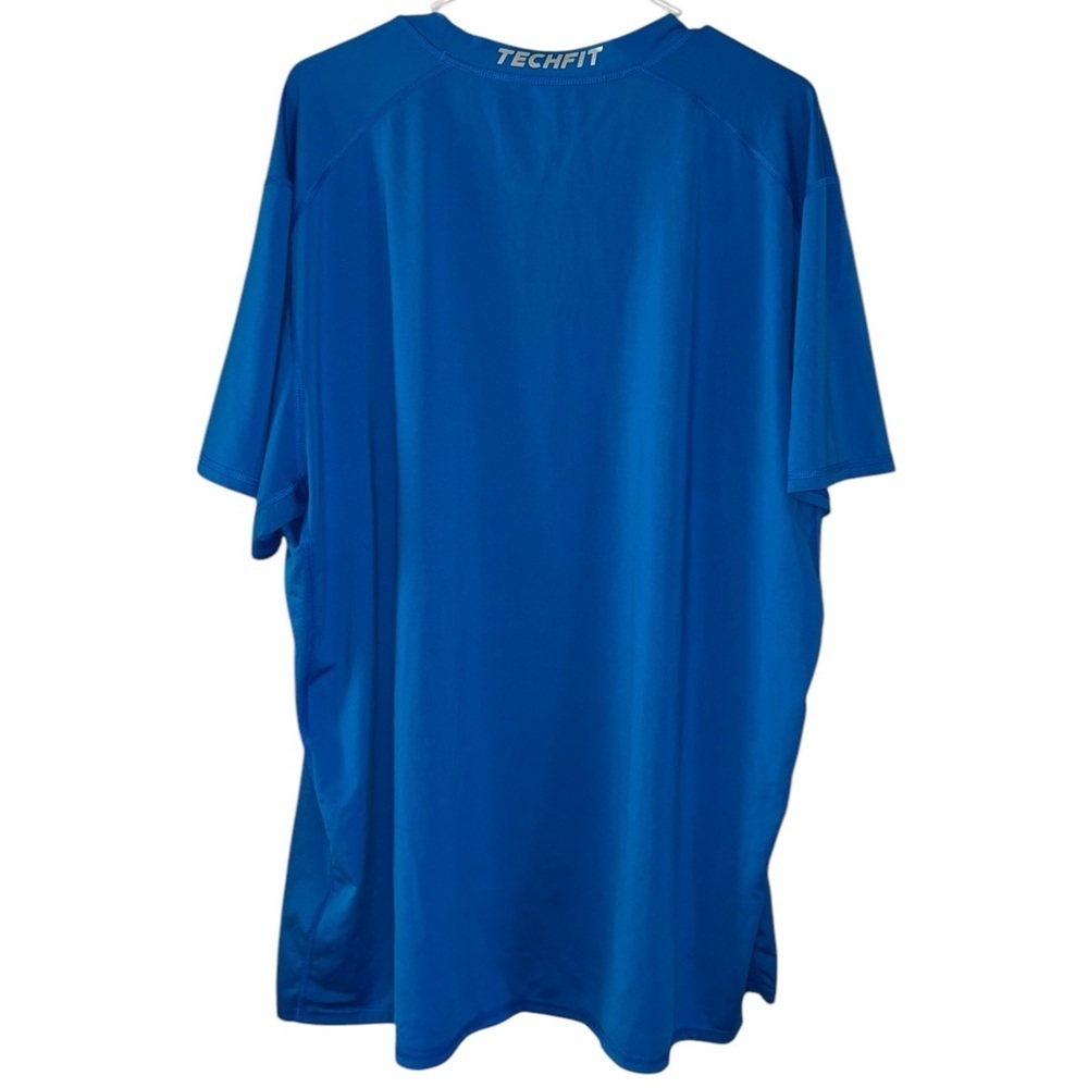 Adidas Techfit Climalite Fitted T Shirt Blue Mens Size 2XL Active Sporty Workout - Picture 3 of 11